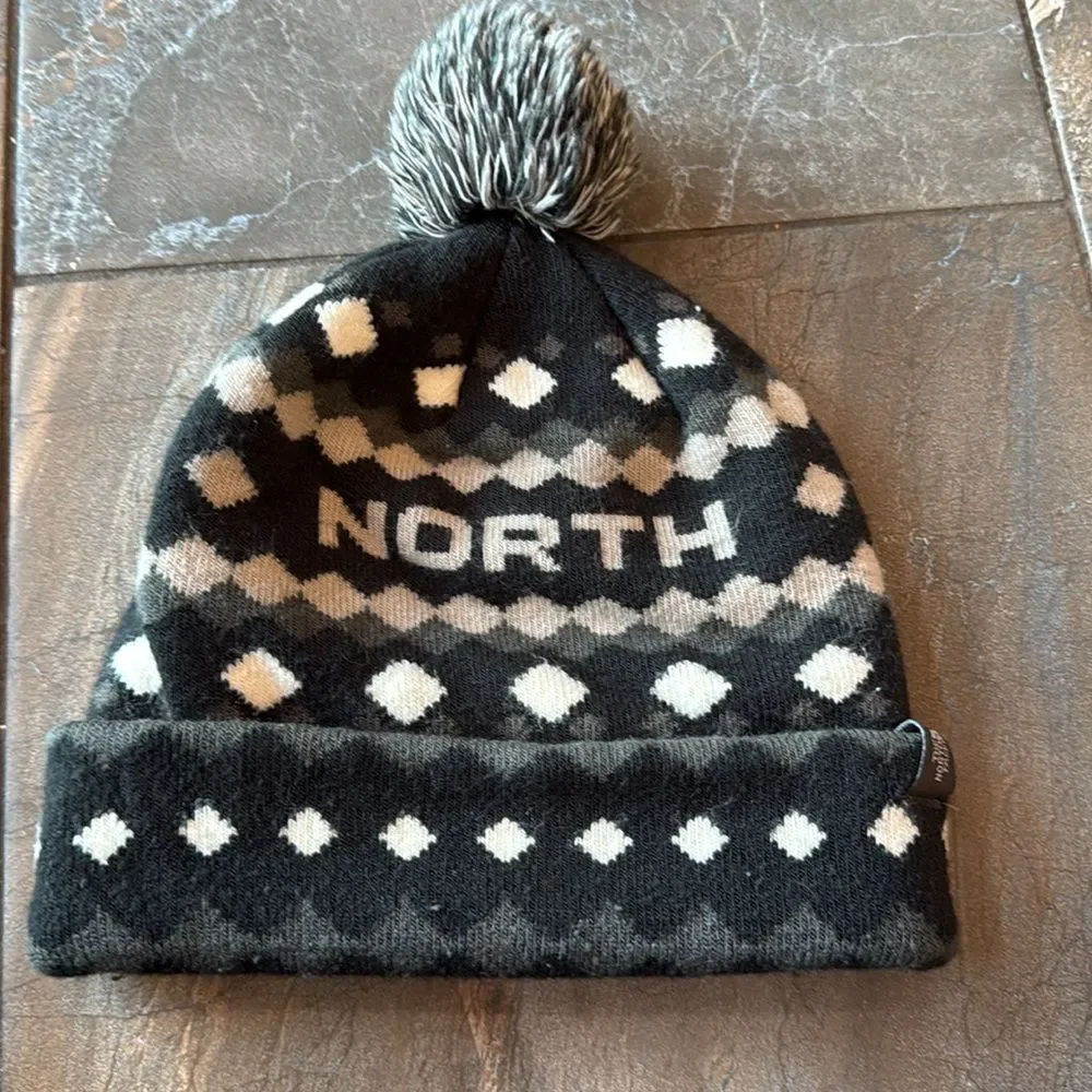 The North Face Kids' Monochrome Pom Beanie Hat